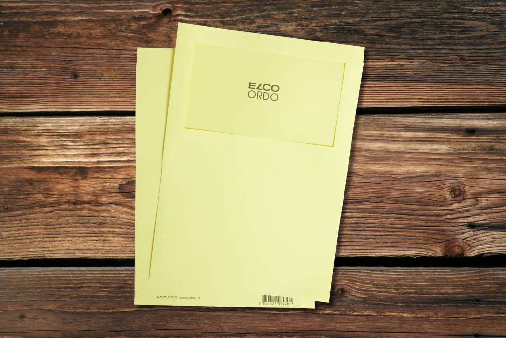 Ordnungsmappen mit Sichtfenster 220x310 mm Hellgelb 120 g/qm